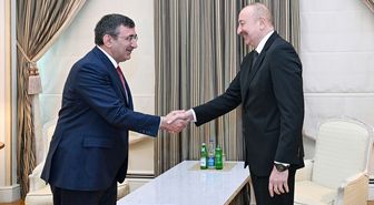 Cumhurbaşkanı Yardımcısı Yılmaz, Azerbaycan Cumhurbaşkanı Aliyev'le görüştü