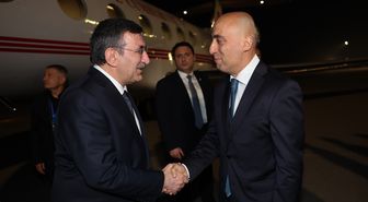 Cumhurbaşkanı Yardımcısı Yılmaz, Azerbaycan'ın başkenti Bakü'ye geldi