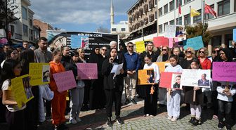 Edirne'de bıçaklanarak öldürülen Gülden Coni anıldı