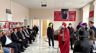 Korgun'da 'İyileştiren Kütüphaneler' temasıyla tiyatro etkinliği düzenlendi
