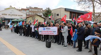 Mescid-i Aksa'nın kapalı tutulması ve İsrail'in çıkardığı idam yasası Niğde'de protesto edildi