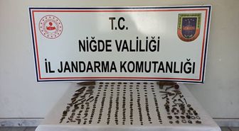 Niğde'de tarihi eser niteliğinde 190 sikke ve 100 obje ele geçirildi