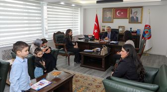 Özel eğitim öğrencilerinden Bafra Belediye Başkanı Kılıç'a ziyaret