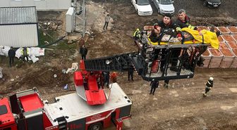 Samsun'da inşaatta bir alt kata düşen işçi yaralandı