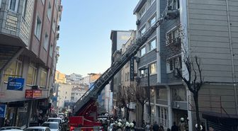 Şişli'de 6 katlı otelde çıkan yangın söndürüldü