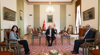 TBMM Başkanı Kurtulmuş, DEM Parti'li Buldan ve Sancar'ı kabul etti