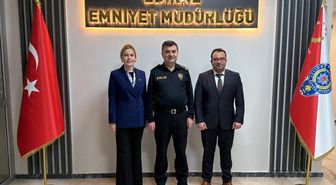 Türk Kızılay Edirne Şube Başkanı Baytar, Emniyet Müdürü Ayhan'ı ziyaret etti