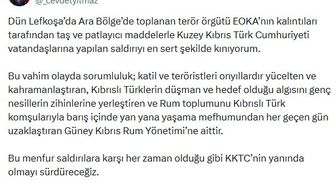 Cevdet Yılmaz: EOKA kalıntılarının saldırısını en sert şekilde kınıyorum