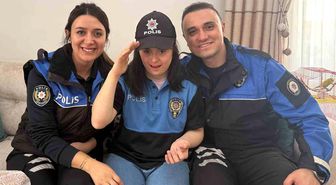 Polis olma hayali kuran İrem'e doğum gününde üniforma sürprizi