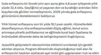 Bakan Şimşek: Enflasyonist baskıları azaltacak uygulamaları devreye alıyoruz