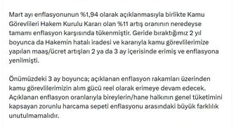 Memur-Sen Genel Başkanı Yalçın: Memur ve emekli seyyanen zam bekliyor