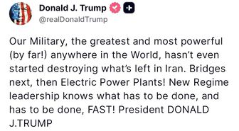 Trump'tan İran'a uyarı 'Sırada köprüler, ardından elektrik santralleri var'