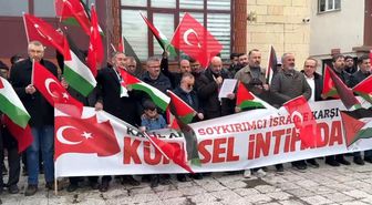 Ardahan'da İsrail'in Filistinli esirleri hedef alan 'idam yasası' protesto edildi