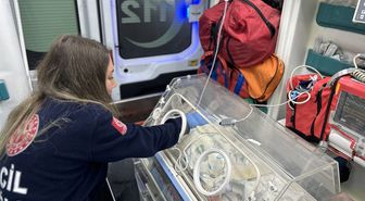 Çanakkale'de 54 günlük bebek, ambulans uçakla Ankara'ya sevk edildi