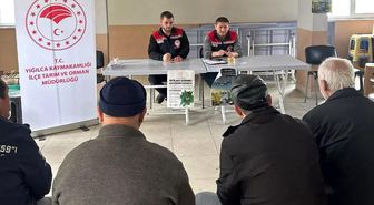 Çiftçilere tarımsal destek ve zararlılarla mücadele eğitimi verildi
