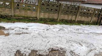 Tekirdağ'da dolu yağışı