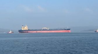 Çanakkale Boğazı'nda makine arızası yapan tanker demirletildi