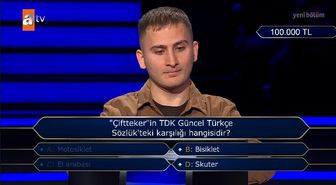 'Çiftteker'in TDK Güncel Türkçe Sözlük'teki karşılığı hangisidir?