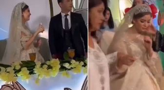 Düğünde skandal! Damat gelini tokatladı, annesi alıp götürdü