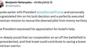 Netanyahu'dan Trump'a kurtarma operasyonu tebriği