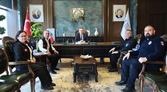 AFAD heyetinden TOGÜ Rektörü Yılmaz'a ziyaret