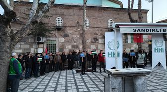 Afyonkarahisar'da İsrail'in Filistinli esirlere yönelik 'idam yasası' protesto edildi