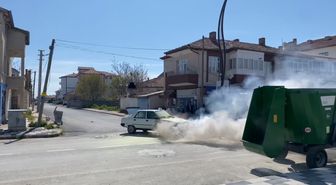 Aksaray'da seyir halindeki otomobilde çıkan yangın söndürüldü