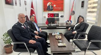 Anamur Cumhuriyet Savcısı Çatlı'dan Bozyazı İlçe Emniyet Müdürü Paşaoğlu'na ziyaret