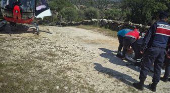 Aydın'da yürüyüş sırasında rahatsızlanan kişi, ambulans helikopterle hastaneye sevk edildi