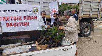 Baskil'de vatandaşlara 20 bin fidan dağıtıldı