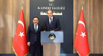 Belçika'nın Ankara Büyükelçisi Van de Velde, Kayseri Valisi Çiçek'i ziyaret etti