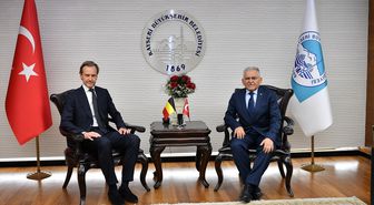 Belçika'nın Ankara Büyükelçisi Van de Velde, Başkan Büyükkılıç'ı ziyaret etti