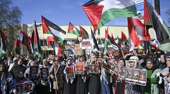 Berlin'de Filistin'e destek gösterisi düzenlendi