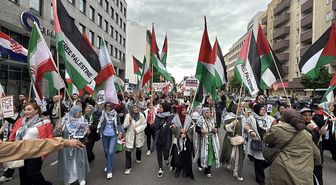 Berlin'de Filistin'e destek gösterisi düzenlendi