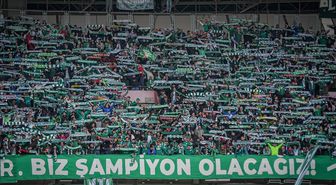 Bursaspor'un deplasman maçını 35 bin yeşil-beyazlı taraftar izledi