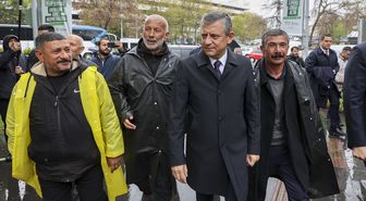 CHP Genel Başkanı Özel, eylem yapan maden işçilerini ziyaret etti