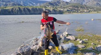 Çorum'da kaçak avcılıkta kullanılan 500 metrelik ağa el konuldu