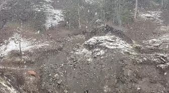Çorum'un yüksek kesimlerine nisan ayında kar yağdı