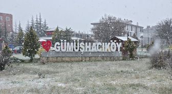 Samsun ve Amasya'da nisan ayında kar yağdı