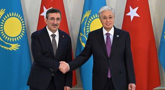 Cumhurbaşkanı Yardımcısı Yılmaz, Kazakistan Cumhurbaşkanı Tokayev tarafından kabul edildi