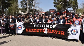 Eğitim-Bir-Sen Genel Başkanı Yalçın ve sendika üyeleri, Siverek'teki okula saldırıyı kınadı