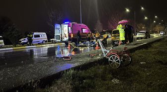 Erzincan'da taksiyle çarpışan bisikletin sürücüsü öldü