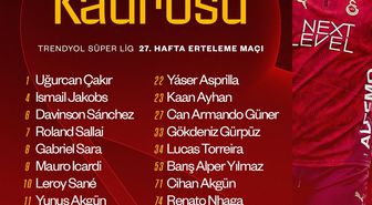 Galatasaray'ın Göztepe maçı kamp kadrosu açıklandı