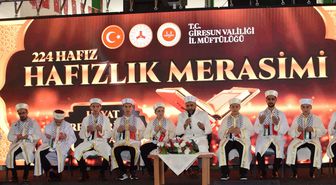 Giresun'da hafızlık eğitimini tamamlayan 224 öğrenci icazet aldı