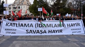 İsrail'in çıkardığı idam yasası Kırıkkale'de protesto edildi