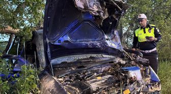 Karaman'da şarampole devrilen otomobildeki 1 kişi öldü, 1 kişi yaralandı