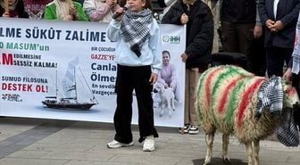 Kayseri'de Gazze'ye destek için bağışlanan koyun 100 bin liraya satıldı