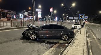Kayseri'de iki otomobilin çarpıştığı kazada 1 kişi yaralandı