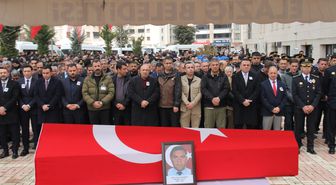 Kaza şehidi polis memuru, Elazığ'da son yolculuğuna uğurlandı
