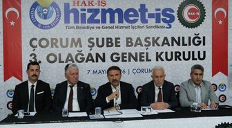 Hizmet-İş Sendikası Çorum Şubesi 3. Olağan Genel Kurulu yapıldı